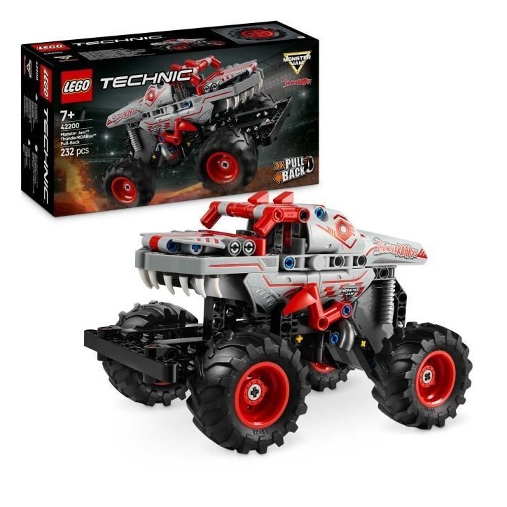 LEGO Technic 42200 Monster Jam ThunderROARus a rétrofriction - Camion dinosaure des 7 ans