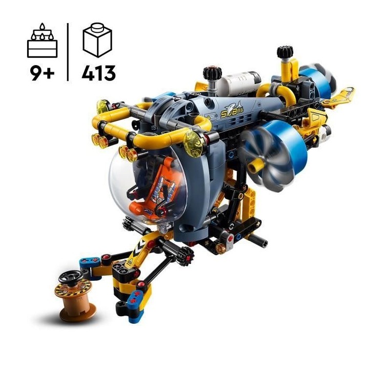 LEGO Technic 42201 Le sous marin de recherche en haute mer - Jeu de construction des 9 ans