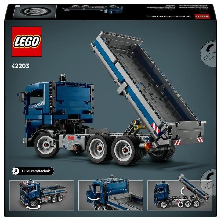 LEGO Technic 42203 Camion benne - Jeu de construction pour garçon des 9 ans - Idée cadeau