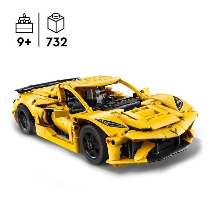 LEGO Technic 42205 Chevrolet Corvette Stingray - Voiture de sport pour garçon des 9 ans