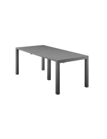 Table de jardin extensible mode papillon - extensible des 2 côtés - Aluminium - 200/260/320 X 100 X 75 cm