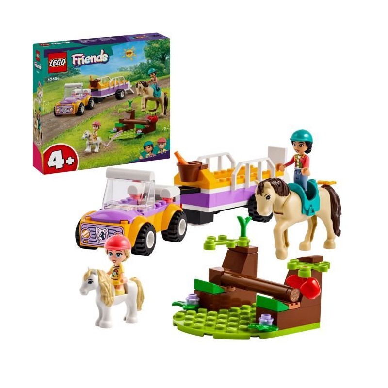 LEGO 42634 Friends La Remorque du Cheval et du Poney, Jouet avec Figur LEGO 42634 Friends La Remorque du Cheval et du Poney, Jouet avec Figur