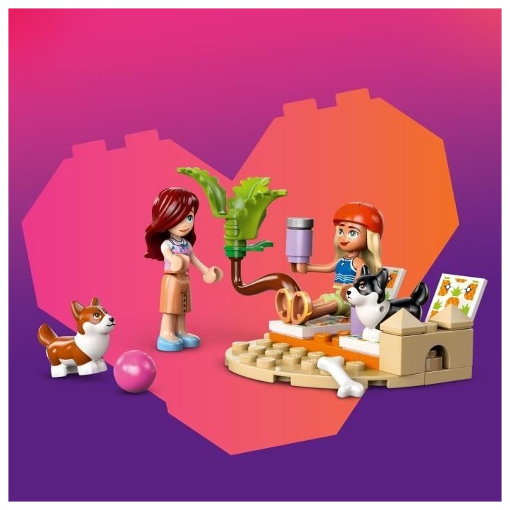 LEGO Friends 42641 Chiens surfeurs et aventures en scooter - Jouet interactif avec Corgis