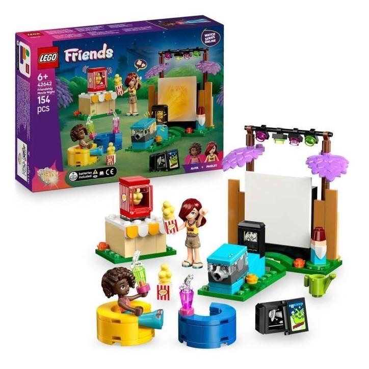 LEGO Friends 42642 Soirée Cinéma entre Amies - Jeu de Construction des 6 Ans