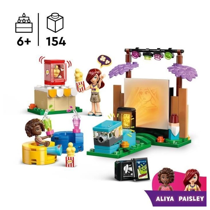 LEGO Friends 42642 Soirée Cinéma entre Amies - Jeu de Construction des 6 Ans