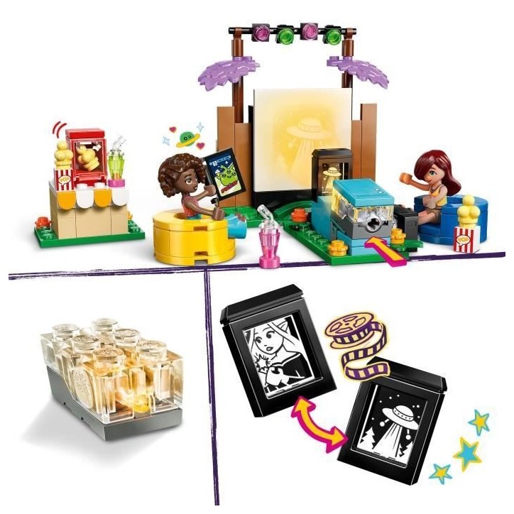 LEGO Friends 42642 Soirée Cinéma entre Amies - Jeu de Construction des 6 Ans