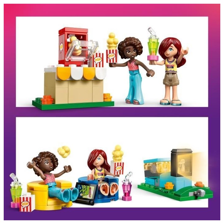 LEGO Friends 42642 Soirée Cinéma entre Amies - Jeu de Construction des 6 Ans
