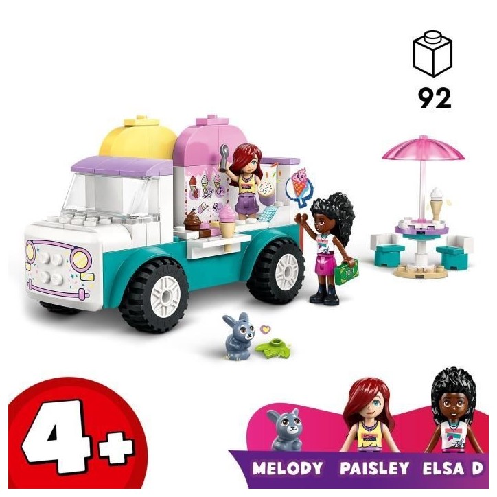 LEGO Friends 42644 Le camion de glaces de Heartlake City - Jeu de construction des 4 ans