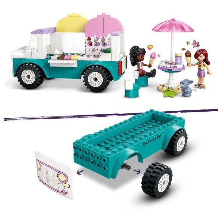 LEGO Friends 42644 Le camion de glaces de Heartlake City - Jeu de construction des 4 ans