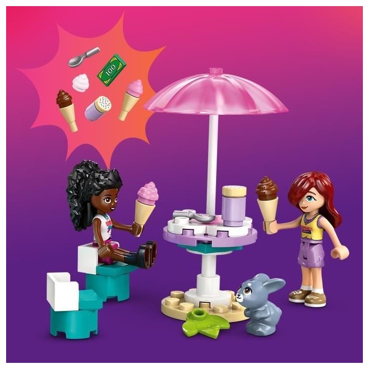 LEGO Friends 42644 Le camion de glaces de Heartlake City - Jeu de construction des 4 ans