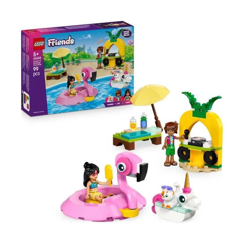 LEGO Friends 42658 Fete dans la Piscine avec les Bouées Licorne et Fl LEGO Friends 42658 Fete dans la Piscine avec les Bouées Licorne et Fl