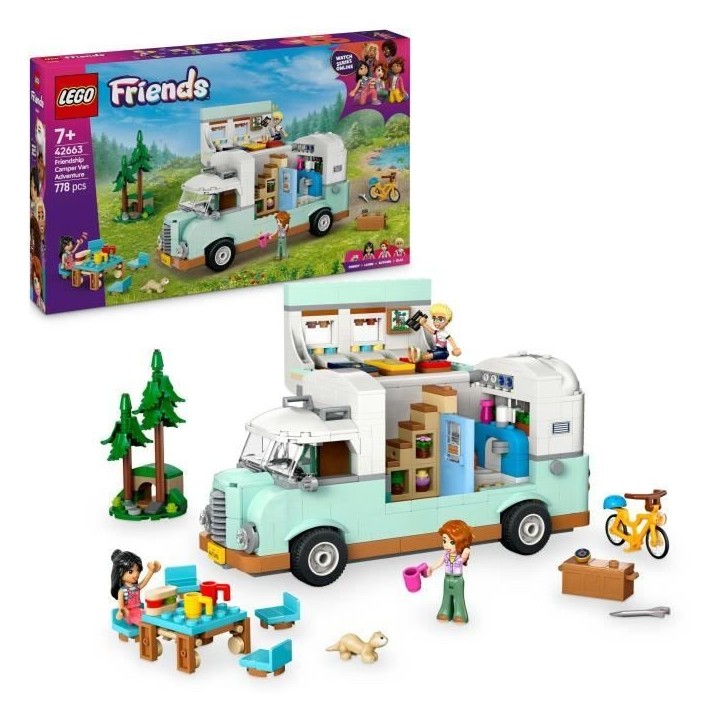 LEGO Friends 42663 Camping-car de l'amitié - Jouet de construction pour enfants des 7 ans LEGO Friends 42663 Camping-car de l'amitié - Jouet de construction pour enfants des 7 ans