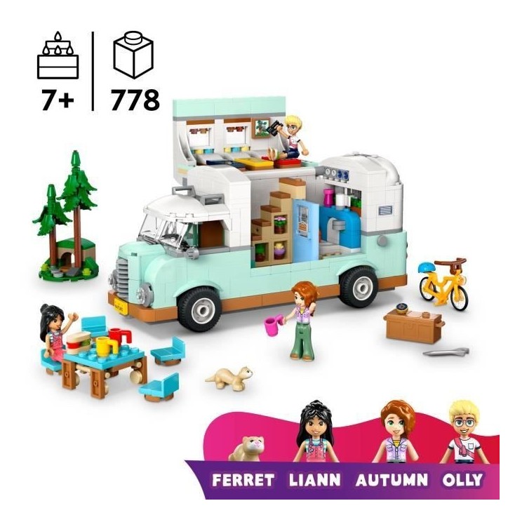 LEGO Friends 42663 Camping-car de l'amitié - Jouet de construction pour enfants des 7 ans LEGO Friends 42663 Camping-car de l'amitié - Jouet de construction pour enfants des 7 ans