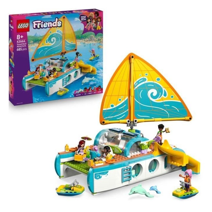 LEGO Friends 42664 L'Aventure en Bateau - Jeu Créatif des 8 ans avec Dauphins LEGO Friends 42664 L'Aventure en Bateau - Jeu Créatif des 8 ans avec Dauphins