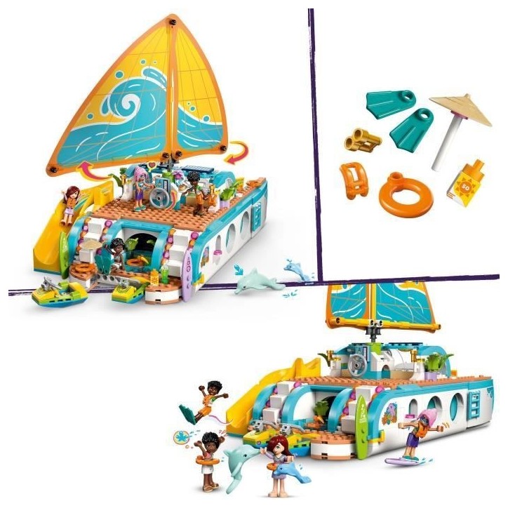LEGO Friends 42664 L'Aventure en Bateau - Jeu Créatif des 8 ans avec Dauphins LEGO Friends 42664 L'Aventure en Bateau - Jeu Créatif des 8 ans avec Dauphins