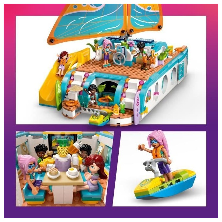 LEGO Friends 42664 L'Aventure en Bateau - Jeu Créatif des 8 ans avec Dauphins LEGO Friends 42664 L'Aventure en Bateau - Jeu Créatif des 8 ans avec Dauphins