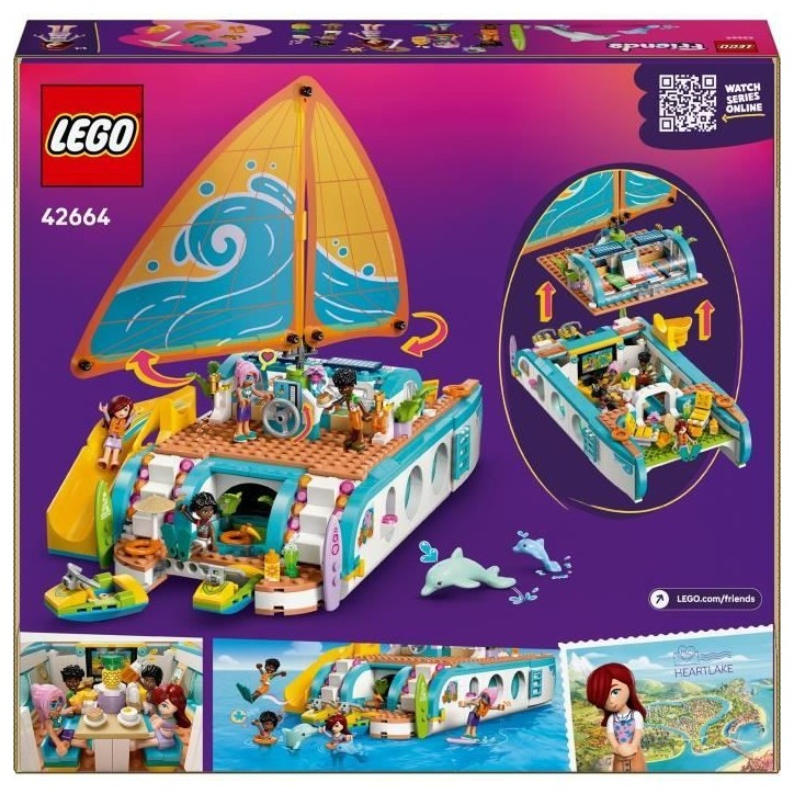 LEGO Friends 42664 L'Aventure en Bateau - Jeu Créatif des 8 ans avec Dauphins LEGO Friends 42664 L'Aventure en Bateau - Jeu Créatif des 8 ans avec Dauphins