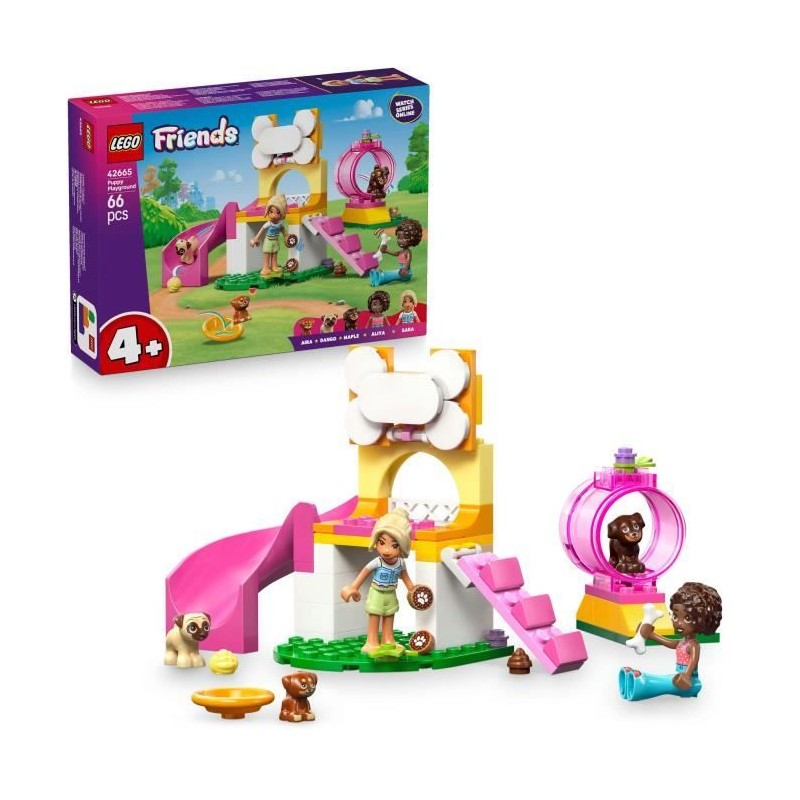 LEGO Friends 42665 L'Aire de Jeux des Chiots - Jeu Créatif des 4 Ans