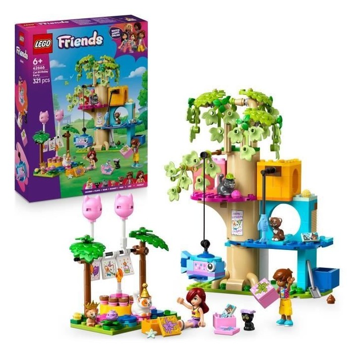 LEGO Friends 42666 La Fete d'Anniversaire et l'Arbre a Chats - Jeu des 6 ans LEGO Friends 42666 La Fete d'Anniversaire et l'Arbre a Chats - Jeu des 6 ans