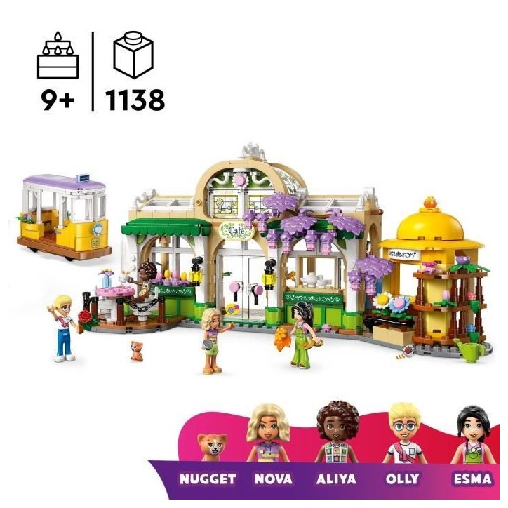LEGO Friends 42671 Café des Plantes et Kiosque a Fleurs - Jeu de Construction des 9 ans