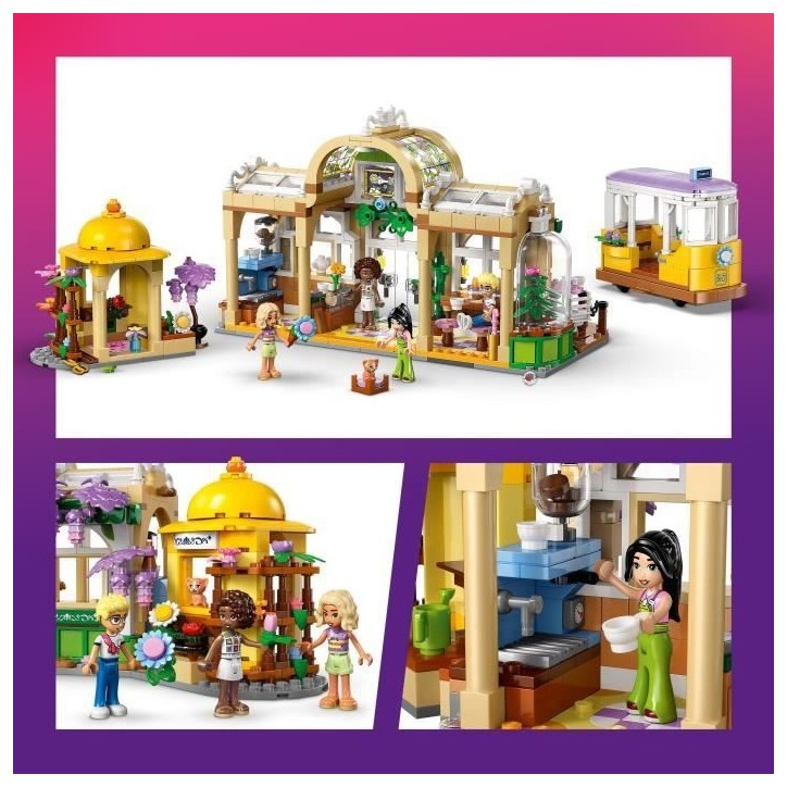 LEGO Friends 42671 Café des Plantes et Kiosque a Fleurs - Jeu de Construction des 9 ans