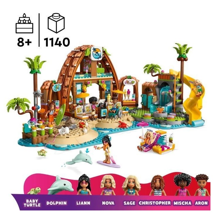LEGO Friends 42673 Vacances a l'Hôtel de la Plage - Jeu de Construction des 8 Ans