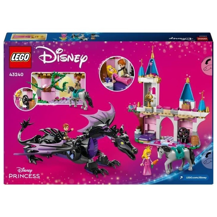 LEGO | Disney Princess 43240 Maléfique en dragon, jouet pour les fans du dessin-animé