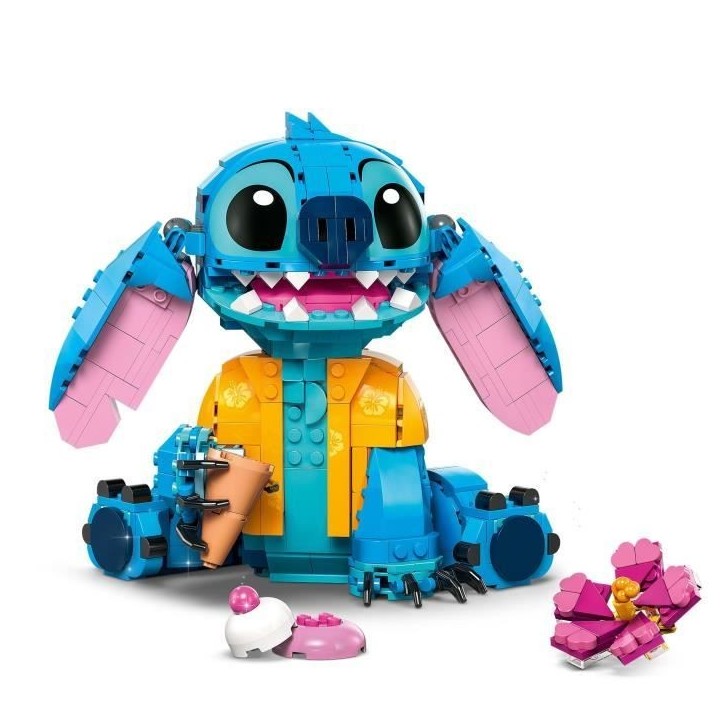 LEGO | Disney 43249 Stitch, Jeu de Construction pour Enfants, Cornet de Glace et Figurine