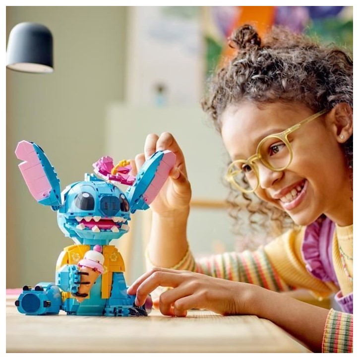 LEGO | Disney 43249 Stitch, Jeu de Construction pour Enfants, Cornet de Glace et Figurine