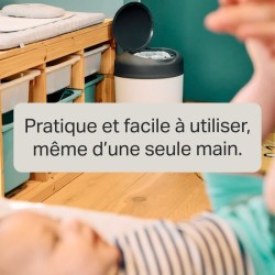 TOMMEE TIPPEE Starter Pack, Poubelle a Couches Simplee, Comprend 6x Re