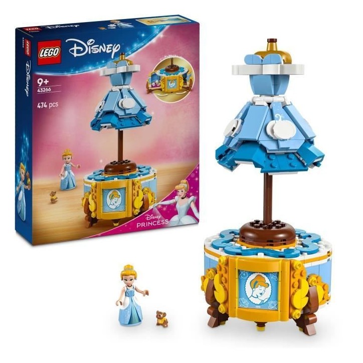 LEGO | Disney Princess 43266 La Robe de Cendrillon - Jeu de construction pour fille 9 ans
