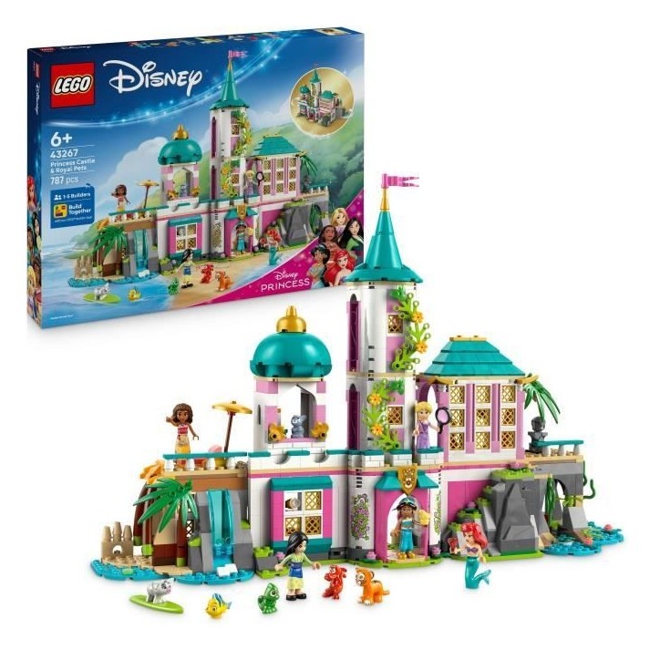 LEGO | Disney 43267 Le Château des Princesses et les Animaux Royaux - des 6 ans