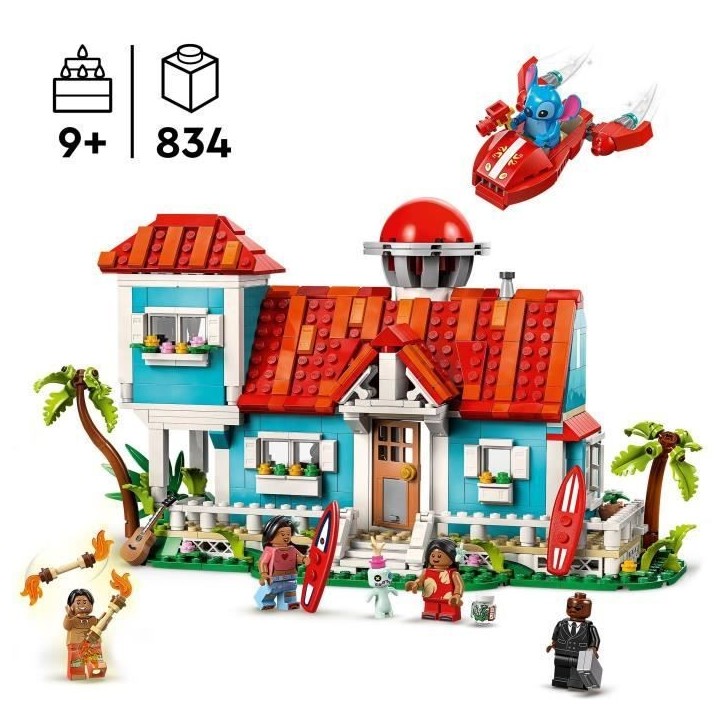LEGO | Disney La Maison sur la Plage de Lilo et Stitch, Jeu de Construction pour les Enfants et les Fans 43268 LEGO | Disney La Maison sur la Plage de Lilo et Stitch, Jeu de Construction pour les Enfants et les Fans 43268