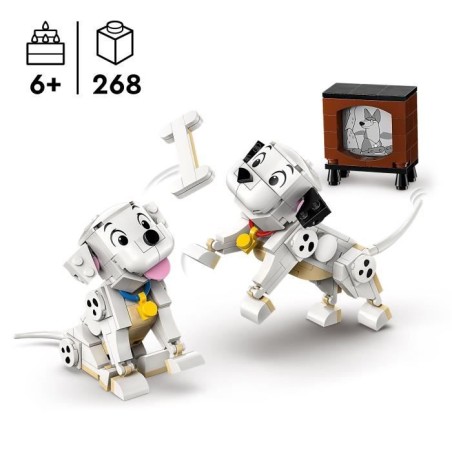 LEGO | Disney 43271 Lucky et Penny, les Chiots des 101 Dalmatiens - Jeu des 6 ans