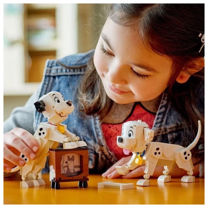 LEGO | Disney 43271 Lucky et Penny, les Chiots des 101 Dalmatiens - Jeu des 6 ans
