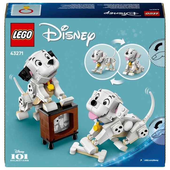 LEGO | Disney 43271 Lucky et Penny, les Chiots des 101 Dalmatiens - Jeu des 6 ans