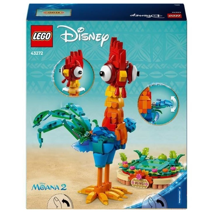 LEGO | Disney Vaiana 2 43272 Heihei - Jouet pour enfant des 9 ans avec Coq a Construire