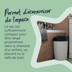 TOMMEE TIPPEE Lot de 6 Recharges Poubelle a Couches Simplee, Protectio
