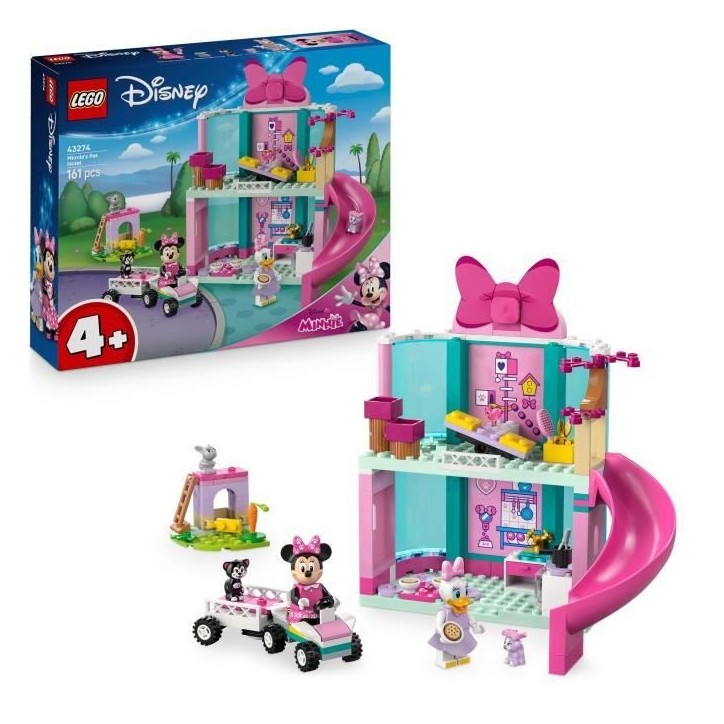 LEGO | Disney 43274 L'Hôtel pour Animaux de Minnie - Jeu de Construction 4 ans - Cadeau