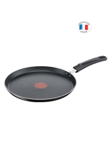 TEFAL Poele a crepe 28 cm Easy Cook & Clean Tous feux sauf induction, Antiadhésif sûr, Thermo-Signal™, Fabriqué en France B
