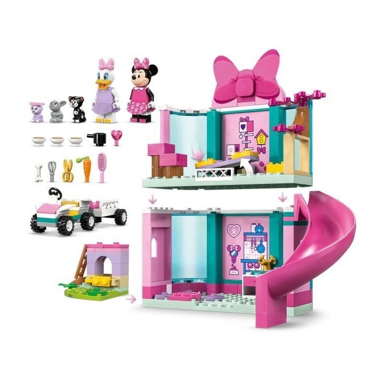 LEGO | Disney 43274 L'Hôtel pour Animaux de Minnie - Jeu de Construction 4 ans - Cadeau