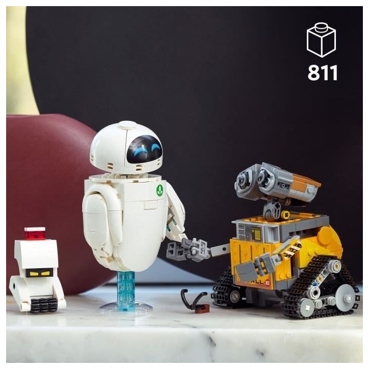 LEGO | Disney et Pixar 43279 WALL-E et EVE - Set de Construction DIY pour Adulte - Cadeau