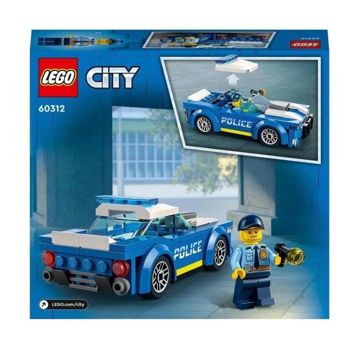 LEGO 60312 City La Voiture de Police, Jouet pour Enfants des 5 ans avec Minifigure Officier, Idée de Cadeau, Série Aventures