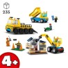 LEGO City 60391 Les Camions de Chantier et la Grue a Boule de Démolit