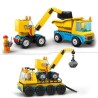 LEGO City 60391 Les Camions de Chantier et la Grue a Boule de Démolit