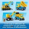 LEGO City 60391 Les Camions de Chantier et la Grue a Boule de Démolit