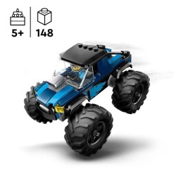 LEGO 60402 City Le Monster Truck Bleu, Jouet Camion Tout-Terrain et Mi