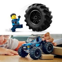 LEGO 60402 City Le Monster Truck Bleu, Jouet Camion Tout-Terrain et Mi