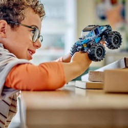 LEGO 60402 City Le Monster Truck Bleu, Jouet Camion Tout-Terrain et Mi