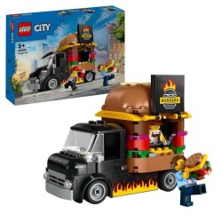 LEGO 60404 City Le Food-truck de Burgers, Jouet de Camionnette, Jeu Im